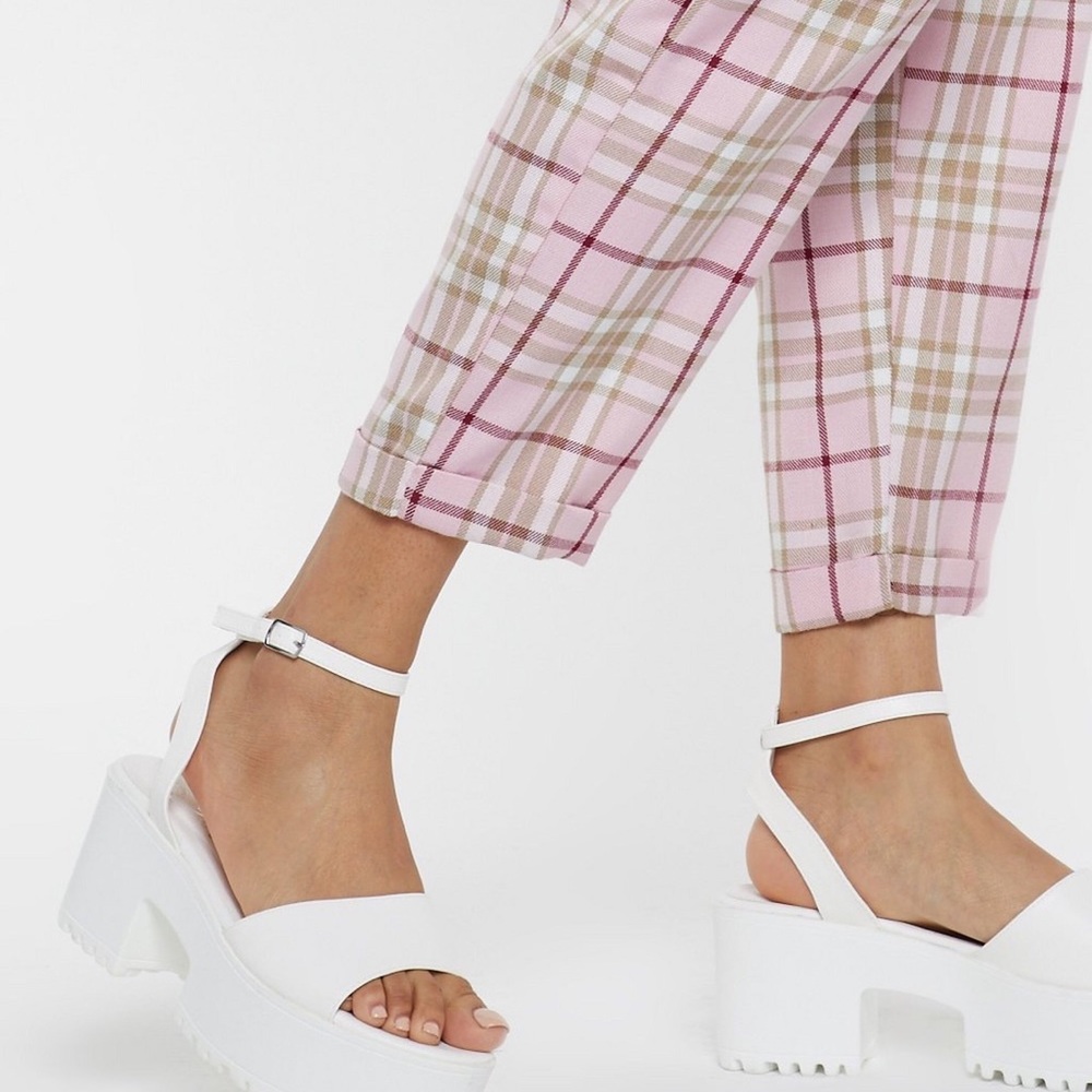 Platform white sandal